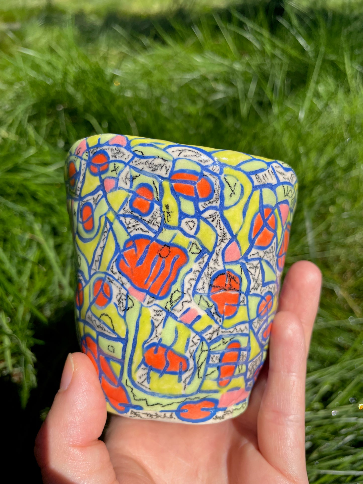 "A River Runs Through It" Cup (mishima #1) / one-of-a-kind