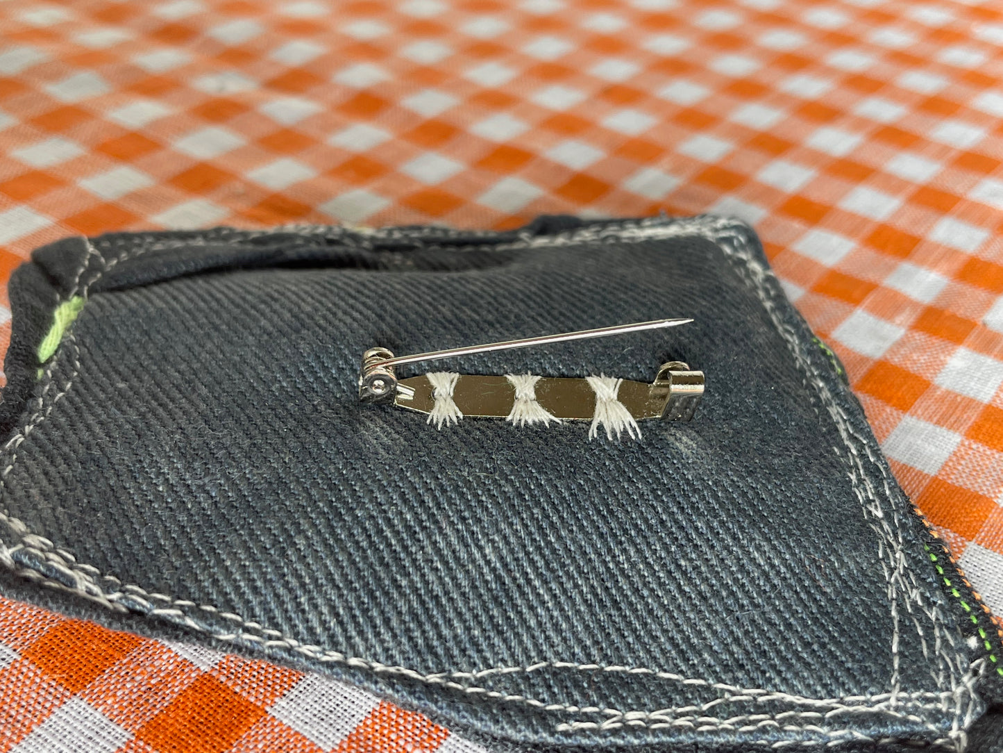shocked creature w/ tree-frog-colored eyes / a brooch / one-of-a-kind