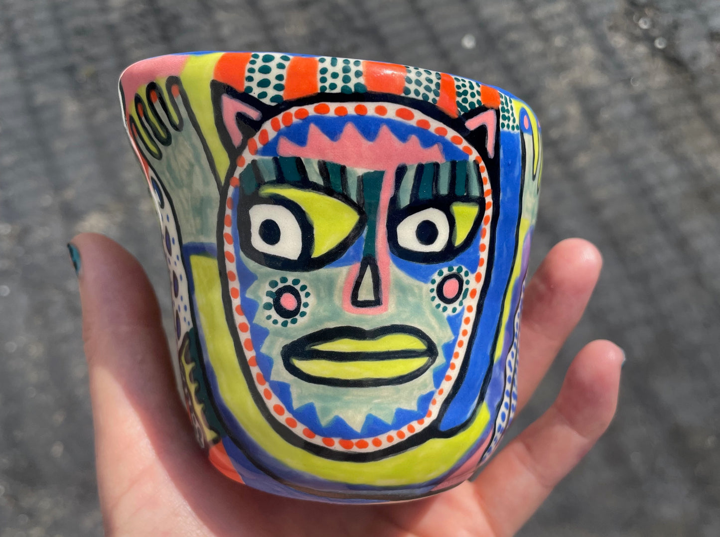 Colorful Creature Cup #1 (3 creatures) / one-of-a-kind