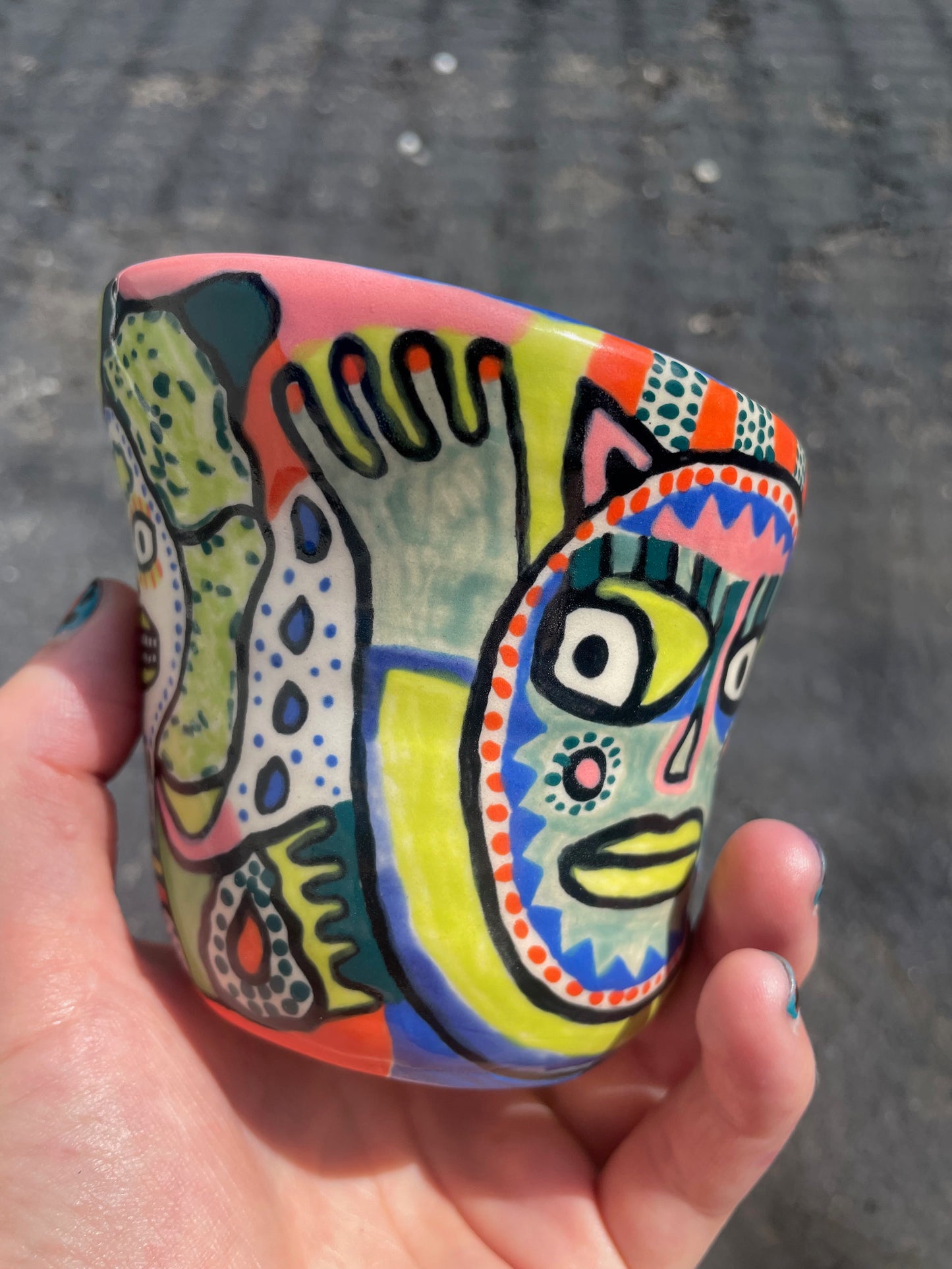 Colorful Creature Cup #1 (3 creatures) / one-of-a-kind